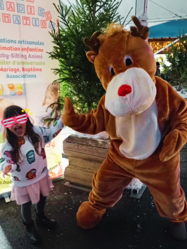 Loloe Le renne Ateliers créatifs Noêl 2023 Biscarrosse Mairie Animations Noël mairie pour enfants 4 à 12 ans, mascotte renne